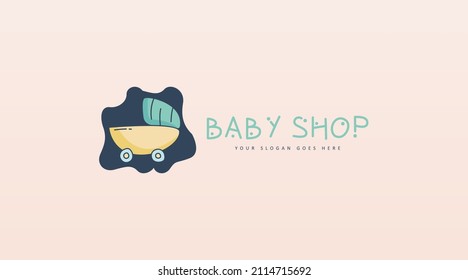 Baby Shop Logo Design Concept Template Vector for Online and Offline Business Logo