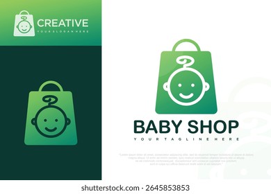 Baby Shop Logo Design Template . vector illustration