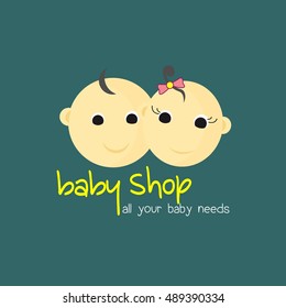 Baby Shop Logo Design Template Vector Stock Vector (Royalty Free ...