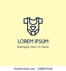 baby shop logo. baby fashion logo design. - vector