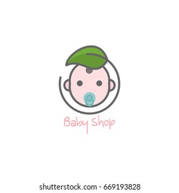 Baby Shop Logo Icon Template Design Vector Illustration
