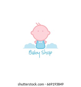Baby Shop Logo Icon Template Design Vector Illustration
