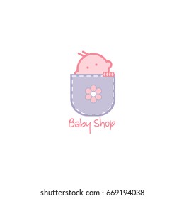 Baby Shop Logo Icon Template Design Vector Illustration
