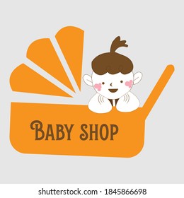 Baby shop logo vector design