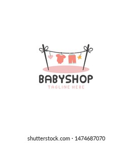 Baby Shop. Baby Store, Baby Stuff Logo Design Vector