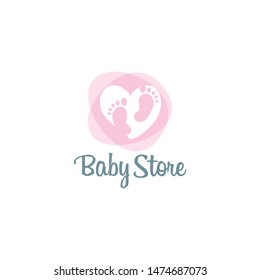 Baby Shop. Baby Store, Baby Stuff Logo Design Vector