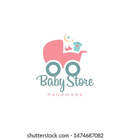 Baby Shop. Baby Store, Baby Stuff Logo Design Vector