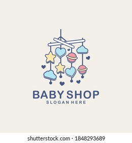 Baby Shop. Baby Store, Baby Stuff Logo Design Vector