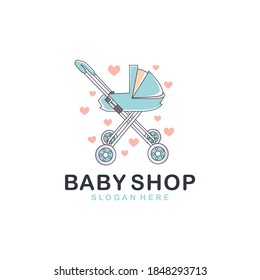 Baby Shop. Baby Store, Baby Stuff Logo Design Vector