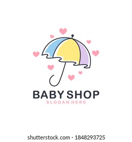 Baby Shop. Baby Store, Baby Stuff Logo Design Vector