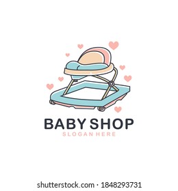 Baby Shop. Baby Store, Baby Stuff Logo Design Vector