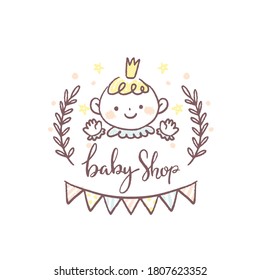 Design der Vectorlogo-Vorlage für Baby Shop und Store