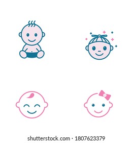 Design der Vectorlogo-Vorlage für Baby Shop und Store