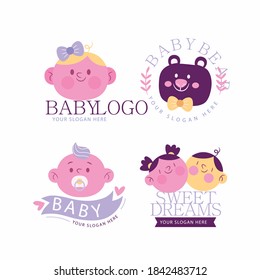 Baby Shop and Store Vector Logo Template Design