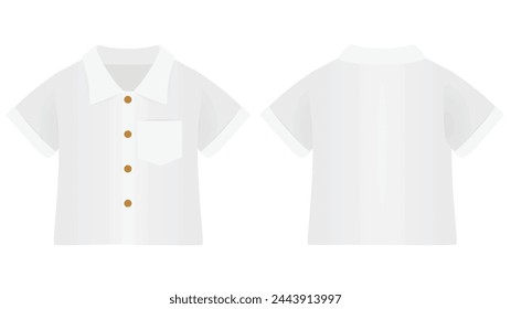 Baby short sleeves shirt. vector