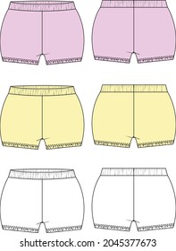 Baby Shorts Editable Fashion Templates Stock Vector (Royalty Free ...