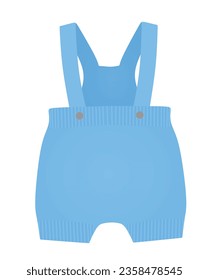 Baby shorts with suspenders. vector
