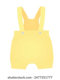 Baby shorts with suspenders. vector