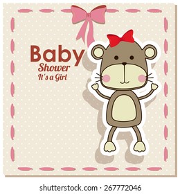 Baby Showe design over white background, vector illustration