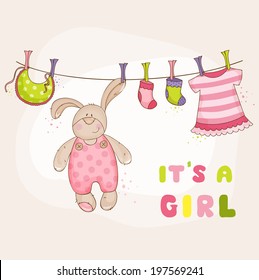 Baby Shower Air balloon Theme  - for Party, Birthday, Scrapbook or Design Elements - in vector