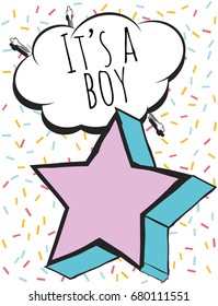 baby shower background, illustration in vector format
