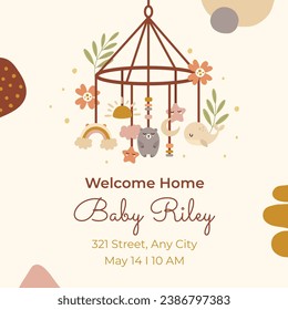 Baby shower background. baby shower invitation card. balloons on blue and pink background. It's a boy. It's a girl. Vector illustration for Poster, Banner, Greeting, card. party. baby girl, baby boy. 