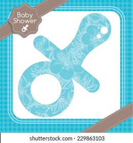 Baby shower background Pattern template vector / illustration. baby arrival Unique Greeting card. Its A Boy. Welcome baby card.