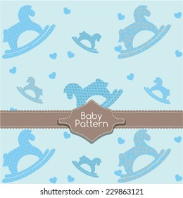 Baby shower background Pattern template vector / illustration. baby arrival Unique Greeting card. Its A Boy. Welcome baby card.