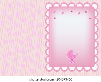 baby shower background with baby stroller