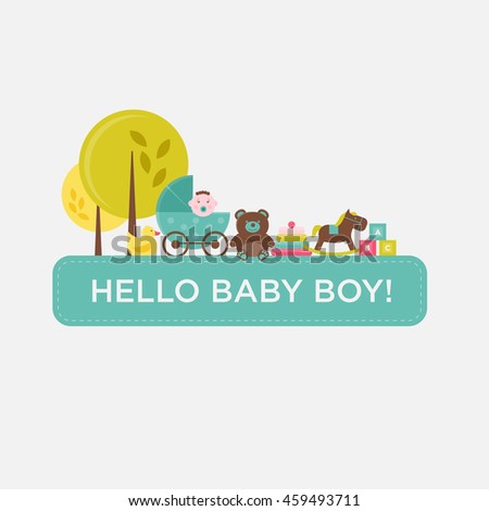 Baby Shower Banner Stock Vector Royalty Free 459493711 Shutterstock