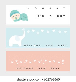 Baby shower banners for the baby boy and girl