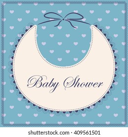 Baby shower with bib blue