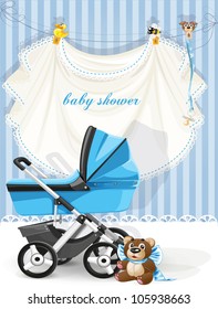 Baby shower blue card