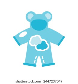 baby shower blue decoration isolated