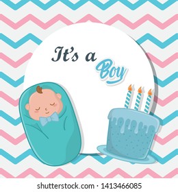 Baby shower of a boy design