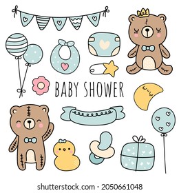 Baby shower, baby boy element