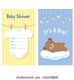 Baby Shower - Baby Boy Invitation Cards