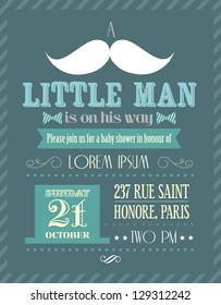 Little Man Baby Shower Invitation Stock Illustrations Images