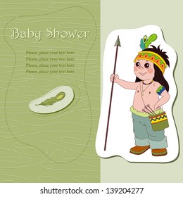 Baby shower with brave warrior