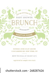 Baby Shower Brunch Invitation Design