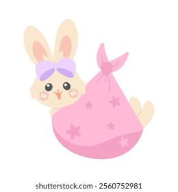 baby shower bunny cartoon isolated