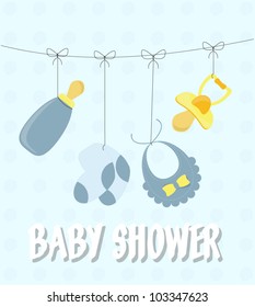 Baby Shower Card Stock Vector (Royalty Free) 103347623 | Shutterstock