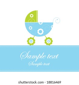 baby shower card, baby background vector illustration with copy space
baby boy arrival announcement card