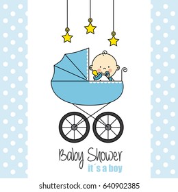 baby shower card. Baby boy