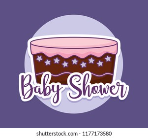 baby shower card with cake