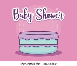 baby shower card with cake