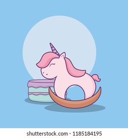 baby shower card with cake and wooden unicorn