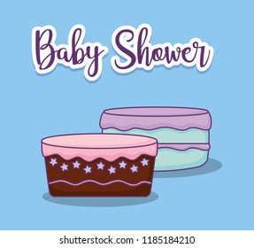 baby shower card with cakes