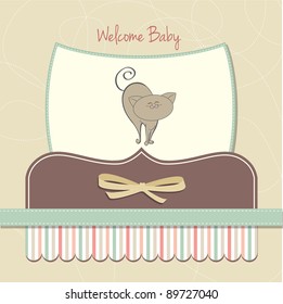 baby shower card with cat