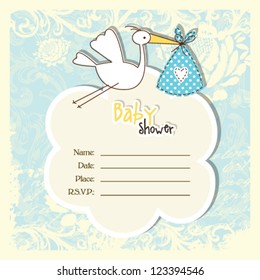 Baby shower card with copy space